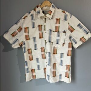Men's Multicolor Patterned Short Sleeve Shirt